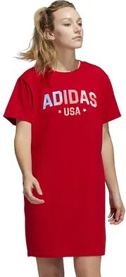 adidas Women's adidas Americana T-Shirt Dress, Size: Small, Med Red