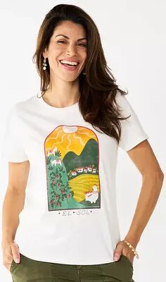 Sonoma Community Women's Sonoma Community El Sol Hispanic Heritage Month Graphic Tee, Size: Large, Natural