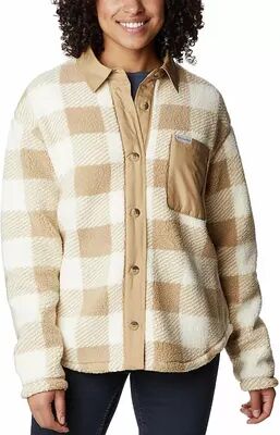 Columbia Women's Columbia West Bend Sherpa Shirt Jacket, Size: XL, Med Brown