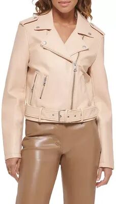 Levi's Women's Levi's Belted Faux Leather Motorcycle Jacket, Size: Small, Med Brown