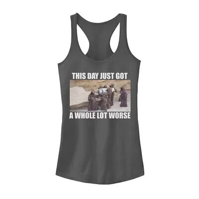 Licensed Character Juniors' Star Wars This Day Just Got A Whole Lot Worse Tank Top, Girl's, Size: Medium, Grey