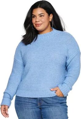 Sonoma Goods For Life Plus Size Sonoma Goods For Life x Lauren Lane Mockneck Sweater, Women's, Size: 3XL, Med Blue