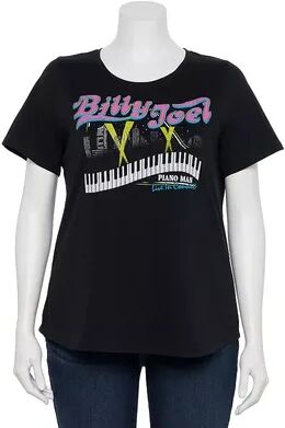 Licensed Character Plus Size Billy Joel Piano Man Graphic Tee, Women's, Size: 0X, Black