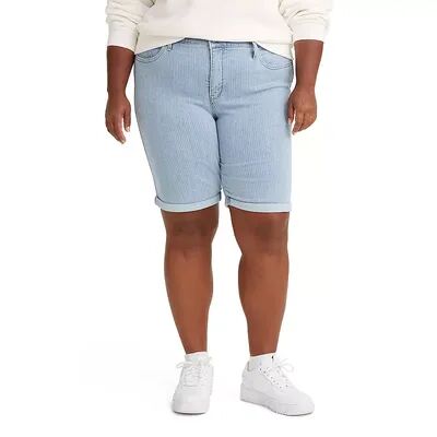 Levi's Plus Size Levi's Shaping Bermuda Shorts, Women's, Size: 18 W, Light Blue