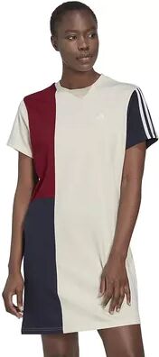 adidas Women's adidas Essentials Colorblock Boyfriend T-Shirt Dress, Size: Medium, Natural