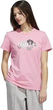 adidas Women's adidas Floral Linear Graphic T-Shirt, Size: XS, Light Pink