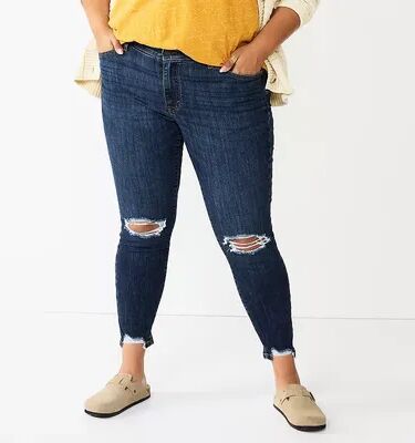 Sonoma Goods For Life Plus Size Sonoma Goods For Life Premium Mid-Rise Skinny Jeans, Women's, Size: 16 W, Blue