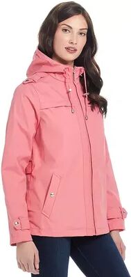 Weathercast Women's Weathercast Hooded Raincoat, Size: Large, Dark Pink