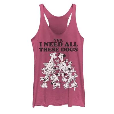Disney Juniors' Disney 101 Dalmatians Yes I Need All These Dogs Graphic Tank, Girl's, Size: Small, Pink Ovrfl
