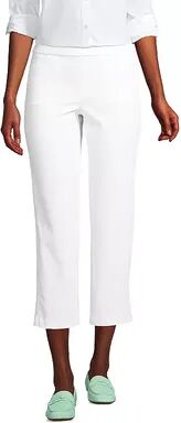 Lands' End Petite Lands' End Pull-On Chino Crop Pants, Women's, Size: 16 Petite, White