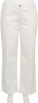 Sonoma Goods For Life Plus Size Sonoma Goods For Life Premium Curvy High-Waisted Straight-Leg Crop Jeans, Women's, Size: 16 W, White