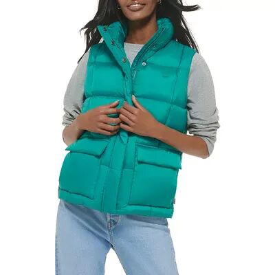 Levi's Women's Levi's Box Quilted Puffer Vest, Size: XL, Green