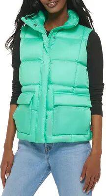 Levi's Women's Levi's Box Quilted Puffer Vest, Size: XL, Med Green