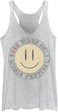 Unbranded Juniors' Good Vibes Only Music Festival Tank Top, Girl's, Size: XS, White