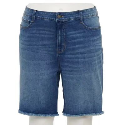 Nine West Plus Size Nine West Slimming Pocket Bermuda Shorts, Women's, Size: 18 W, Blue