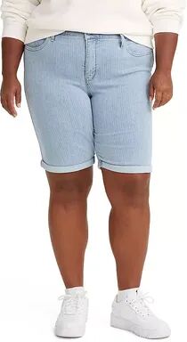 Levi's Plus Size Levi's Shaping Bermuda Shorts, Women's, Size: 22 W, Light Blue