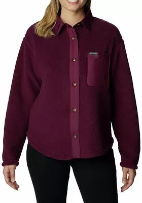 Columbia Women's Columbia West Bend Sherpa Shirt Jacket, Size: XL, Med Red