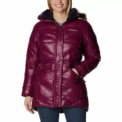 Columbia Women's Columbia Peak To Park II Faux-Fur Hood Insulated Jacket, Size: XL, Med Red