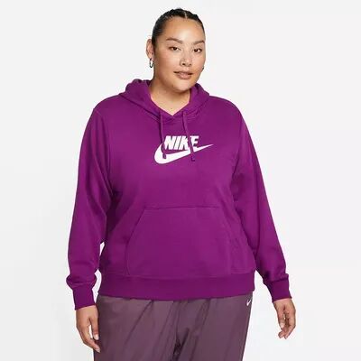 Nike Plus Size Nike Sportwear Club Fleece Hoodie, Women's, Size: 2XL, Drk Purple