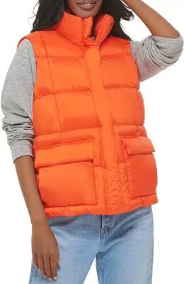 Levi's Women's Levi's Box Quilted Puffer Vest, Size: XL, Med Orange