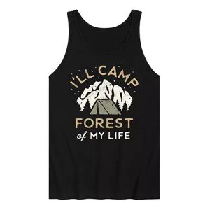 Licensed Character Men's I'll Camp Forest My Life Tank, Size: Large, Black