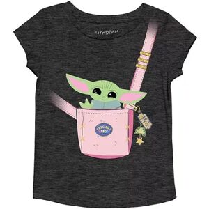 Jumping Beans Girls 4-12 Jumping Beans The Mandalorian Grogu aka Baby Yoda Fanny Pack Graphic Tee, Girl's, Size: 6, Dark Grey