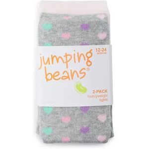 Jumping Beans Baby / Toddler Girl Jumping Beans 2-Pack Gray Polka Dot & Pink Warmwear Tights, Toddler Girl's, Size: 12-24MONTH, Grey