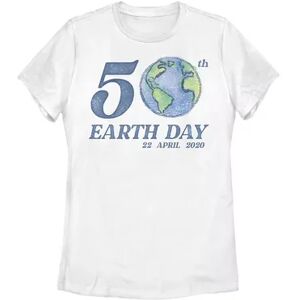 Unbranded Juniors' 50th Earth Day 22 April 2020 Tee, Girl's, Size: Medium, White