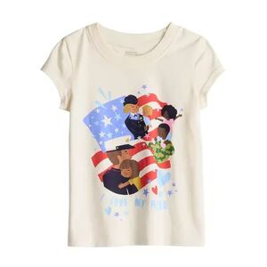 Sonoma Community Toddler Girls Sonoma Community I Love My Hero Veterans Tee, Toddler Girl's, Size: 3T, Med Beige