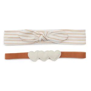 Carter's Baby Girl Carter's 2-Pack Heart & Striped Headwraps, Size: Newborn, White