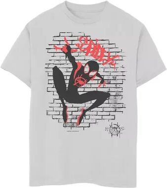 Licensed Character Boys' 8-20 Marvel Spider-Verse Tag Spidey Graphic Tee, Boy's, Size: Large, White