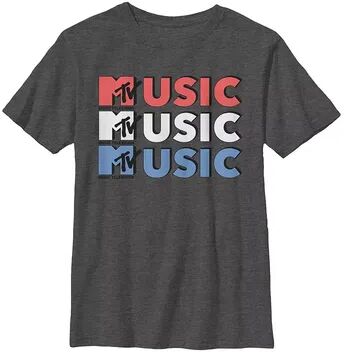 Licensed Character Boys' 8-20 MTV Music TV Graphic Tee, Boy's, Size: Medium, Grey