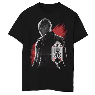 Licensed Character Boys 8-20 Marvel Avengers Endgame Nebula Tag Portrait Graphic Tee, Boy's, Size: Medium, Black