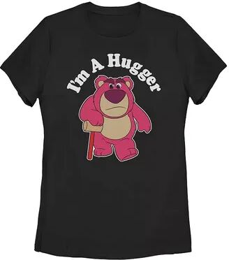 Licensed Character Juniors' Disney Pixar Toy Story Lotso Bear I'm a Hugger Tee, Girl's, Size: XL, Black