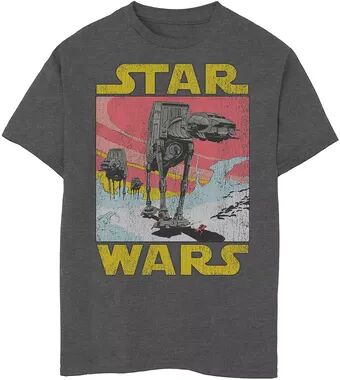 Licensed Character Boys 8-20 Star Wars AT-AT Sunset Logo Walker Graphic Tee, Boy's, Size: XS, Dark Grey