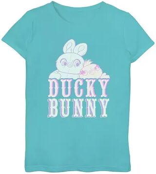 Disney / Pixar Toy Story 4 Girls 7-16 Ducky & Bunny Best Buddies Graphic Tee, Girl's, Size: Large, Blue