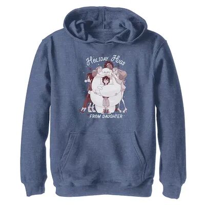 Disney s Big Hero 6 Boys 8-20 Holiday Hugs From Daughter Graphic Hoodie, Boy's, Size: Large, Blue