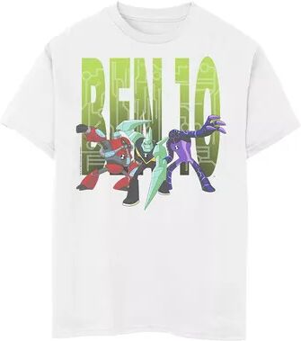 Licensed Character Boys 8-20 CN Ben 10 Group Shot Logo Portrait Tee, Boy's, Size: Small, White