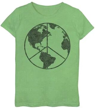 Licensed Character Girls 7-16 Label Vintage Earth Tee, Girl's, Size: XL, Green