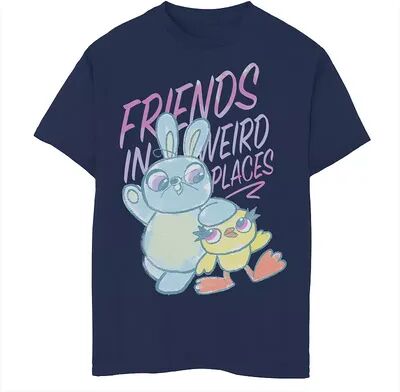 Disney / Pixar Toy Story 4 Boys 8-20 Ducky & Bunny Friends Sketch Graphic Tee, Boy's, Size: Medium, Blue