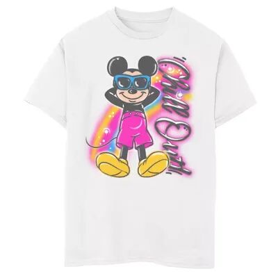 Disney s Mickey Mouse & Friends Boys 8-20 Mickey Relaxing Airbrush Graphic Tee, Boy's, Size: XL, White