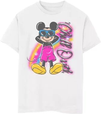 Disney s Mickey Mouse & Friends Boys 8-20 Mickey Relaxing Airbrush Graphic Tee, Boy's, Size: XS, White