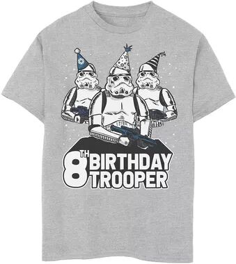 Star Wars Boys 8-20 Star Wars Stormtrooper Party Hats Trio 8th Birthday Trooper Graphic Tee, Boy's, Size: Small, Med Grey