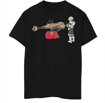 Star Wars Boys 8-20 Star Wars Stormtrooper Coin Operated Speeder Bike Graphic Tee, Boy's, Size: XS, Black