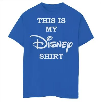 Disney Boys 8-20 This Is My Disney Shirt Chest Logo Graphic Tee, Boy's, Size: Small, Blue