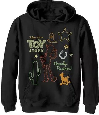 Disney / Pixar's Toy Story Boys 8-20 Howdy Partner Woody Shapes Graphic Fleece Hoodie, Boy's, Size: XL, Black