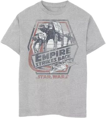 Star Wars Boys 8-20 Star Wars AT-AT Walkers Hoth Empire Strikes Back Graphic Tee, Boy's, Size: XS, Grey