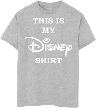 Disney Boys 8-20 This Is My Disney Shirt Chest Logo Tee, Boy's, Size: Small, Grey