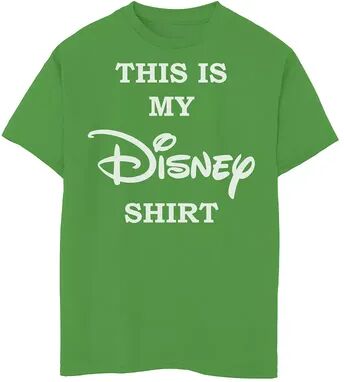 Disney Boys 8-20 This Is My Disney Shirt Chest Logo Tee, Boy's, Size: Small, Green