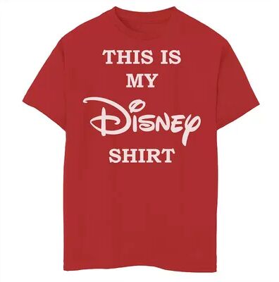 Disney Boys 8-20 This Is My Disney Shirt Chest Logo Tee, Boy's, Size: Small, Red